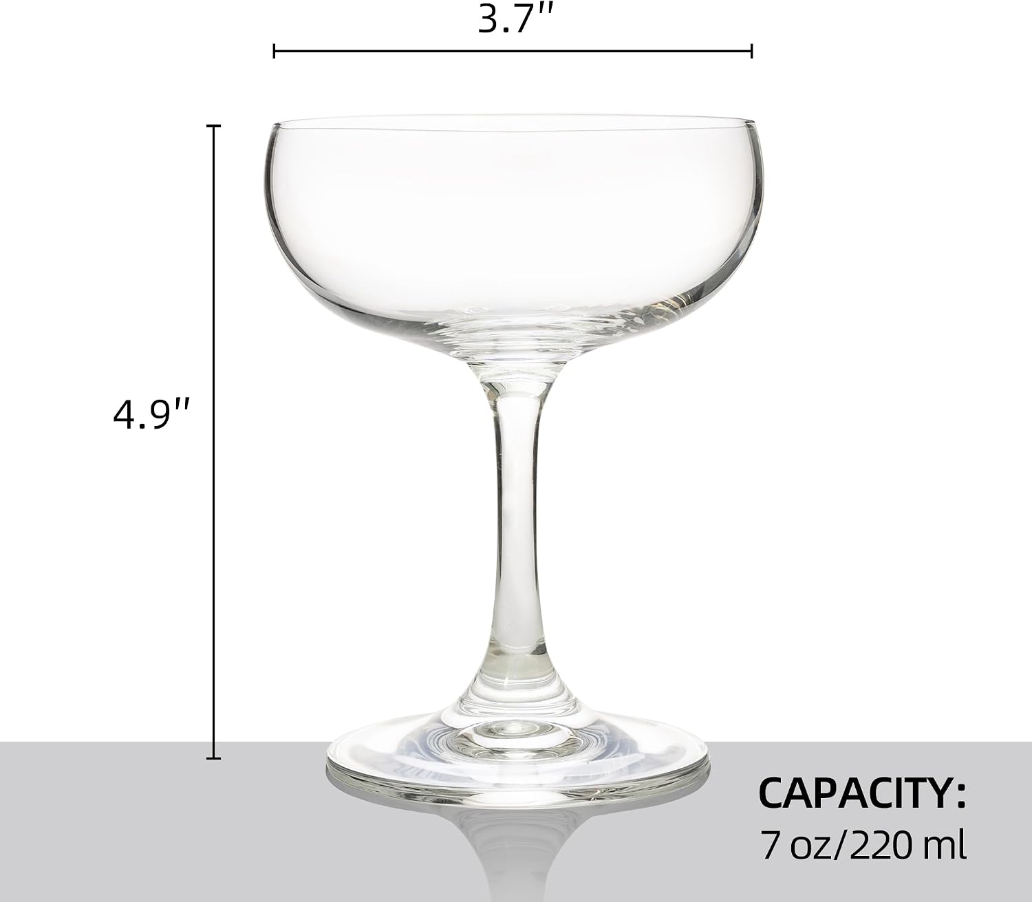 Crystal Short Stem Cocktail Glasses, Set of 12 - Image 2