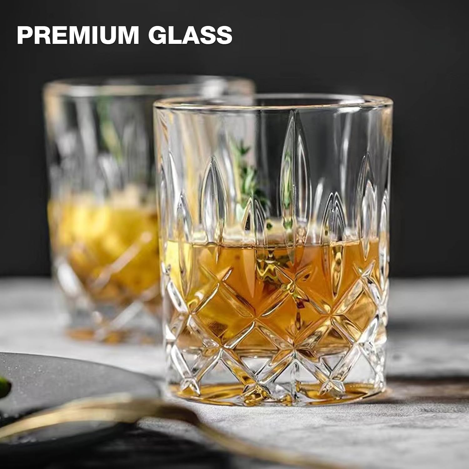 8 Piece Crystal Highball and Whiskey Glasses Set - Image 2