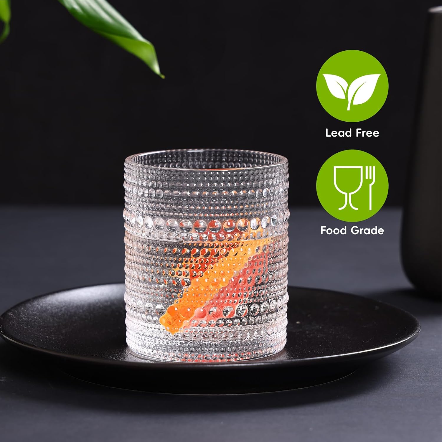 12 Piece Embossed Glass Tumbler Set - Image 2