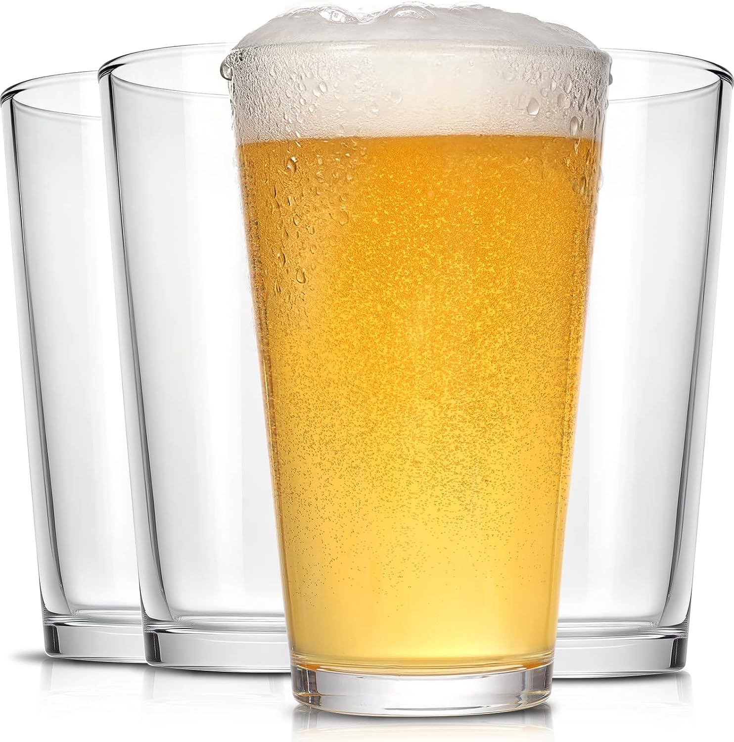 16 oz Beer Pint Glasses, Set of 4