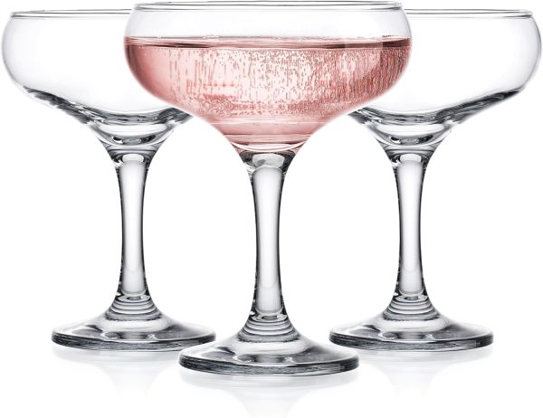 Vintage 9.5 oz Martini Glasses, Set of 6