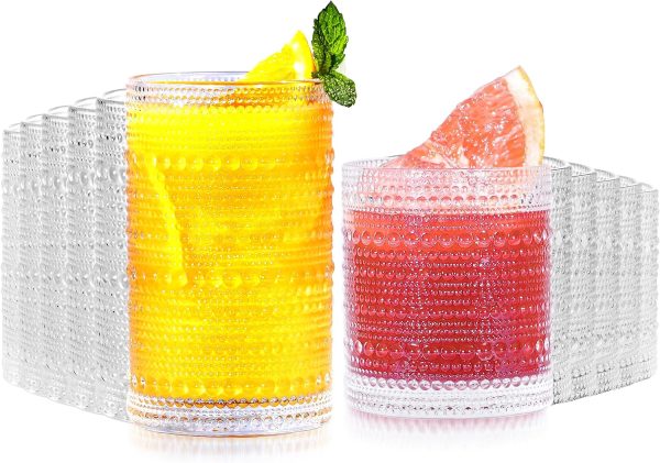 12 Piece Vintage Style Glassware Set