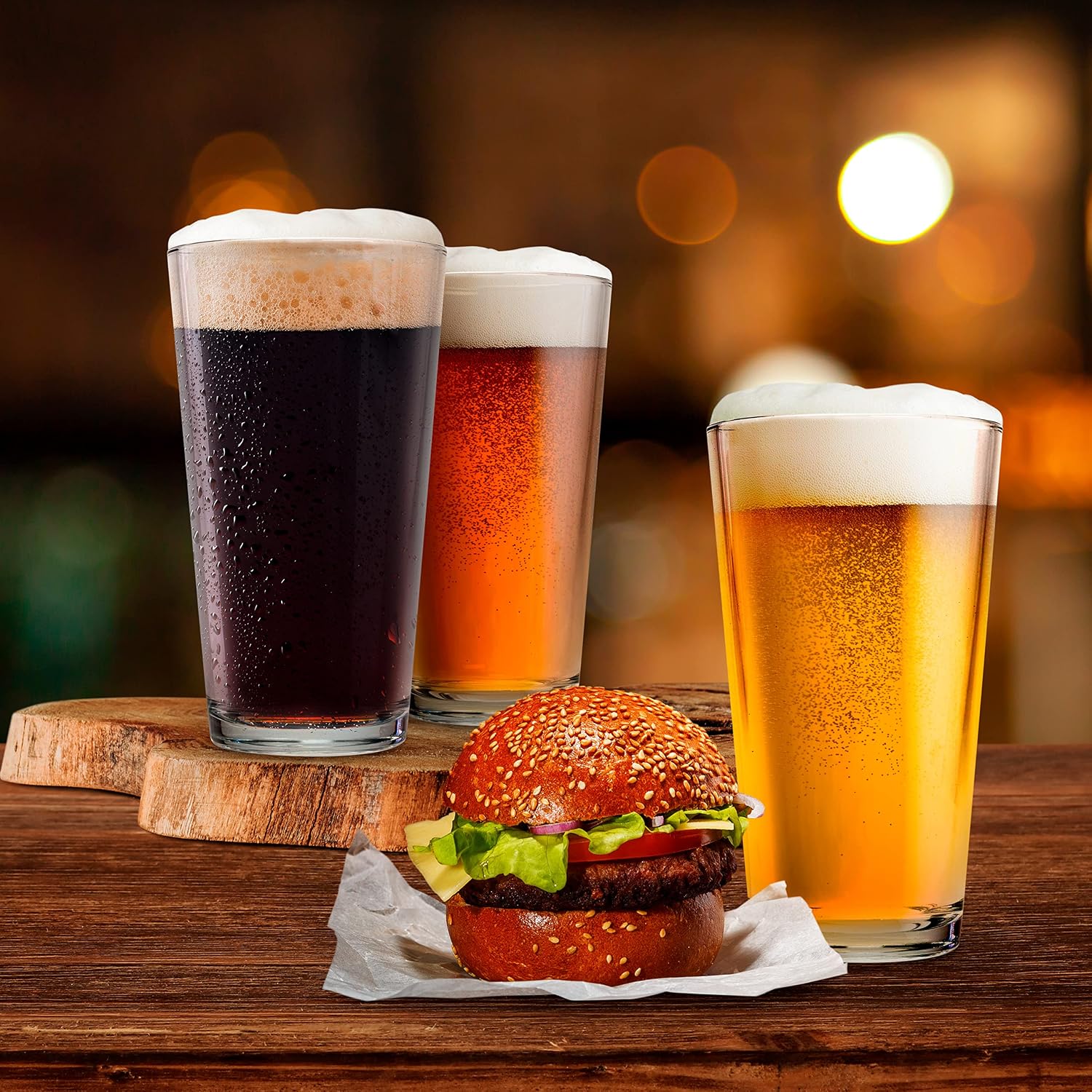 16 oz Pint Beer Glasses, Set of 12 - Image 2