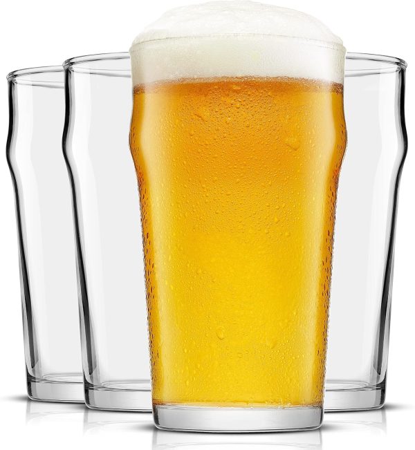 19 oz Traditional Pub Beer Glasses, Set of 4